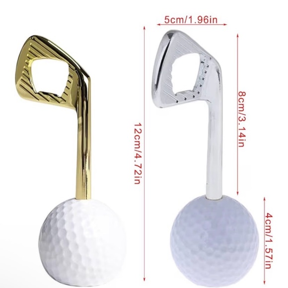 Golf Beer Bottle Opener with White Golf Ball - Picture 3 of 5